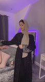 MissAmina Black Pearl Open Abaya - Ready to Dispatch