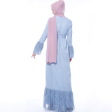 MissModesty Light Blue Long Laced Dress-Dress-Feelmodest