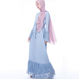 MissModesty Light Blue Long Laced Dress-Dress-Feelmodest