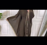 MissAmina Bat Sleeve Sage Abaya