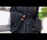 MissModesty Black Pearl Open Abaya