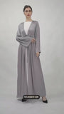 Jameel Silk Satin Pink Open Abaya