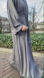 KeepModest Plain Grey Open Abaya