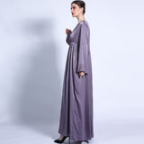 Jameel Silk Satin Grey Open Abaya-Abaya > Dubai Abaya > Modest > Abaya Online > Open Abaya > Closed Abaya > Modanisa > Abayabuth > Abaya UK > Hijab > Muslim Dress > Modest Dress > Grey Abaya > Plain Abaya > FeelModest > Abaya Buth > White Abaya-Feelmodest