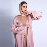 Jameel Silk Satin Pink Open Abaya-Abaya > Dubai Abaya > Modest > Abaya Online > Open Abaya > Closed Abaya > Modanisa > Abayabuth > Abaya UK > Hijab > Muslim Dress > Modest Dress > Grey Abaya > Plain Abaya > FeelModest > Abaya Buth > White Abaya-Feelmodest