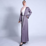 Jameel Moon Grey Open Abaya-Abaya > Dubai Abaya > Modest > Abaya Online > Open Abaya > Closed Abaya > Modanisa > Abayabuth > Abaya UK > Hijab > Muslim Dress > Modest Dress > Grey Abaya > Plain Abaya > FeelModest > Abaya Buth > White Abaya-Feelmodest