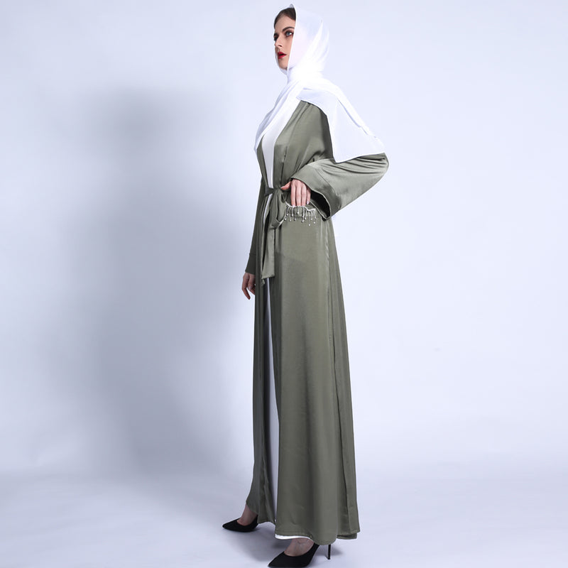 Jameel Classic Khaki Open Abaya-Abaya > Dubai Abaya > Modest > Abaya Online > Open Abaya > Closed Abaya > Modanisa > Abayabuth > Abaya UK > Hijab > Muslim Dress > Modest Dress > Grey Abaya > Plain Abaya > FeelModest > Abaya Buth > White Abaya-Feelmodest