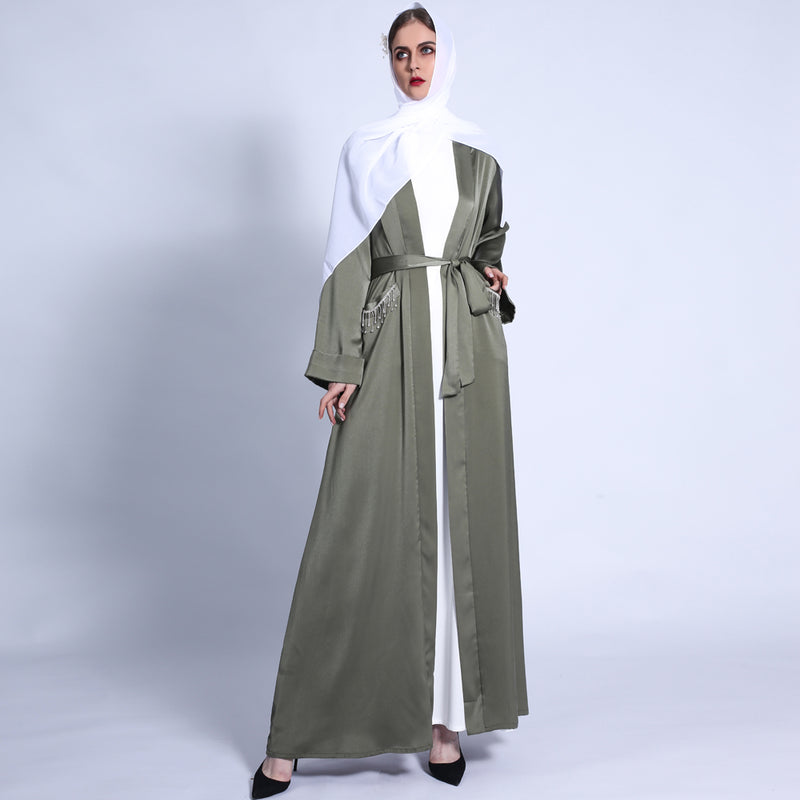 Jameel Classic Khaki Open Abaya-Abaya > Dubai Abaya > Modest > Abaya Online > Open Abaya > Closed Abaya > Modanisa > Abayabuth > Abaya UK > Hijab > Muslim Dress > Modest Dress > Grey Abaya > Plain Abaya > FeelModest > Abaya Buth > White Abaya-Feelmodest