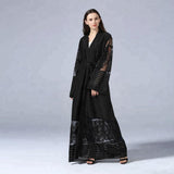FeelModest Black Kimono Open Abaya-Abaya > Dubai Abaya > Modest > Abaya Online > Open Abaya > Closed Abaya > Modanisa > Abayabuth > Abaya UK > Hijab > Muslim Dress > Modest Dress > Grey Abaya > Plain Abaya > FeelModest > Layered Abaya-Feelmodest