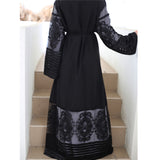 FeelModest Black Kimono Open Abaya-Abaya > Dubai Abaya > Modest > Abaya Online > Open Abaya > Closed Abaya > Modanisa > Abayabuth > Abaya UK > Hijab > Muslim Dress > Modest Dress > Grey Abaya > Plain Abaya > FeelModest > Layered Abaya-Feelmodest