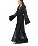 FeelModest Black Kimono Open Abaya-Abaya > Dubai Abaya > Modest > Abaya Online > Open Abaya > Closed Abaya > Modanisa > Abayabuth > Abaya UK > Hijab > Muslim Dress > Modest Dress > Grey Abaya > Plain Abaya > FeelModest > Layered Abaya-Feelmodest
