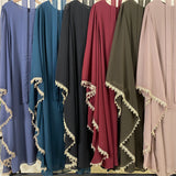 MissAmina Bat Sleeve Light Blue Abaya-Abaya > Dubai Abaya > Modest > Abaya Online > Open Abaya > Closed Abaya > Modanisa > Abayabuth > Abaya UK > Hijab > Muslim Dress > Modest Dress > Grey Abaya > Plain Abaya > FeelModest-Feelmodest