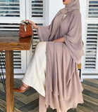 MissModesty Classic Beige Open Abaya-Abaya > Dubai Abaya > Modest > Abaya Online > Open Abaya > Closed Abaya > Modanisa > Abayabuth > Abaya UK > Hijab > Muslim Dress > Modest Dress > Grey Abaya > Plain Abaya > FeelModest > Layered Open Abaya-Feelmodest