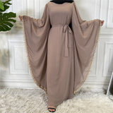 MissAmina Bat Sleeve Beige Abaya