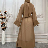 FeelModest Polka Dot Beige Open Abaya-Abaya > Dubai Abaya > Modest > Abaya Online > Open Abaya > Closed Abaya > Modanisa > Abayabuth > Abaya UK > Hijab > Muslim Dress > Modest Dress > Grey Abaya > Plain Abaya > FeelModest > Abaya Buth > White Abaya > Silk Abaya-Feelmodest