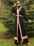 Merve Black Classic Open Abaya-Abaya > Dubai Abaya > Modest > Abaya Online > Open Abaya > Closed Abaya > Modanisa > Abayabuth > Abaya UK > Hijab > Muslim Dress > Modest Dress > Grey Abaya > Plain Abaya > FeelModest > Layered Open Abaya-Feelmodest