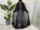 FeelModest Chiffon Open Abaya-Abaya > Dubai Abaya > Modest > Abaya Online > Open Abaya > Closed Abaya > Modanisa > Abayabuth > Abaya UK > Hijab > Muslim Dress > Modest Dress > Grey Abaya > Plain Abaya > FeelModest > Layered Abaya-Feelmodest