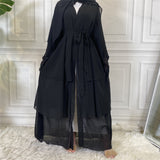 Chiffon Layered Open Abaya - Choose Colour-Abaya > Dubai Abaya > Modest > Abaya Online > Open Abaya > Closed Abaya > Modanisa > Abayabuth > Abaya UK > Hijab > Muslim Dress > Modest Dress > Grey Abaya > Plain Abaya > FeelModest > Satin Abaya-Feelmodest