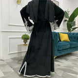 FeelModest Classic Black Velvet Open Abaya-Abaya > Dubai Abaya > Modest > Abaya Online > Open Abaya > Closed Abaya > Modanisa > Abayabuth > Abaya UK > Hijab > Muslim Dress > Modest Dress > Grey Abaya > Plain Abaya > FeelModest-Feelmodest