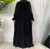 FeelModest Black Velvet Dress-Abaya > Dubai Abaya > Modest > Abaya Online > Open Abaya > Closed Abaya > Modanisa > Abayabuth > Abaya UK > Hijab > Muslim Dress > Modest Dress > Grey Abaya > Plain Abaya > FeelModest > Abaya Buth > Velvet Abaya > Satin Abaya-Feelmodest