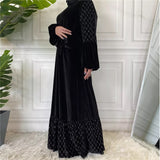 FeelModest Black Velvet Dress-Abaya > Dubai Abaya > Modest > Abaya Online > Open Abaya > Closed Abaya > Modanisa > Abayabuth > Abaya UK > Hijab > Muslim Dress > Modest Dress > Grey Abaya > Plain Abaya > FeelModest > Abaya Buth > Velvet Abaya > Satin Abaya-Feelmodest