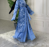 MissModesty Blue Tie Dye 3 Layered Open Abaya-Abaya > Dubai Abaya > Modest > Abaya Online > Open Abaya > Closed Abaya > Modanisa > Abayabuth > Abaya UK > Hijab > Muslim Dress > Modest Dress > Grey Abaya > Plain Abaya > FeelModest > Closed Abaya > Abaya Fashion-Feelmodest