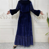 FeelModest Blue Velvet Dress