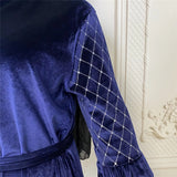 FeelModest Blue Velvet Dress-Abaya > Dubai Abaya > Modest > Abaya Online > Open Abaya > Closed Abaya > Modanisa > Abayabuth > Abaya UK > Hijab > Muslim Dress > Modest Dress > Grey Abaya > Plain Abaya > FeelModest > Abaya Buth > Velvet Abaya > Satin Abaya-Feelmodest