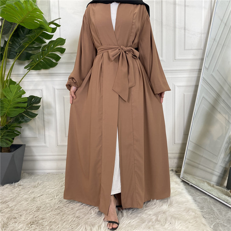 Classic Brown Open Abaya-Abaya > Dubai Abaya > Modest > Abaya Online > Open Abaya > Closed Abaya > Modanisa > Abayabuth > Abaya UK > Hijab > Muslim Dress > Modest Dress > Grey Abaya > Plain Abaya > FeelModest > Pink Abaya >Eid Outfit > Beige Abaya-Feelmodest