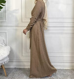 FeelModest Classic Brown Long Open Cardigan
