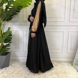 MissModesty Brown Classic Pearls Abaya-Abaya > Dubai Abaya > Modest > Abaya Online > Open Abaya > Closed Abaya > Modanisa > Abayabuth > Abaya UK > Hijab > Muslim Dress > Modest Dress > Grey Abaya > Plain Abaya > FeelModest > Layered Abaya > Abayabuth-Feelmodest