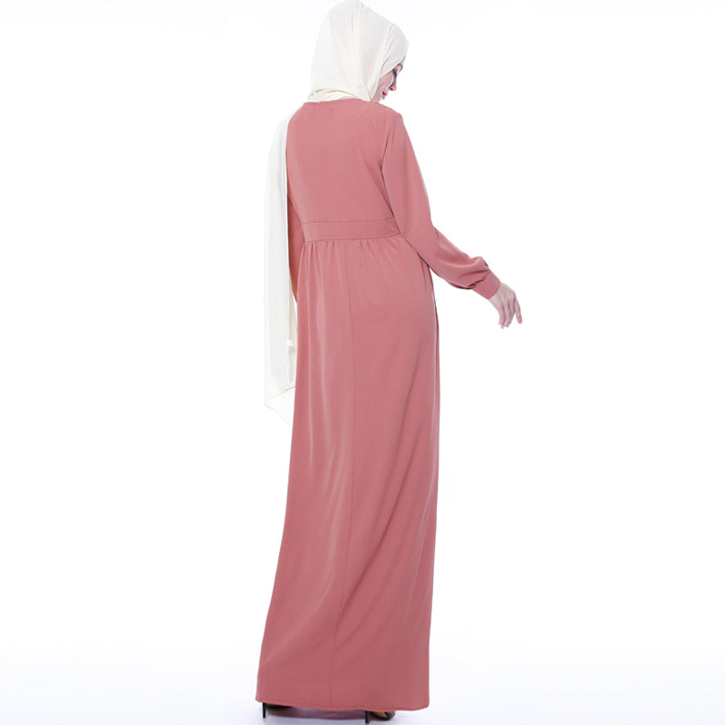 FeelModest Long Carol Red Dress-Dress-Feelmodest