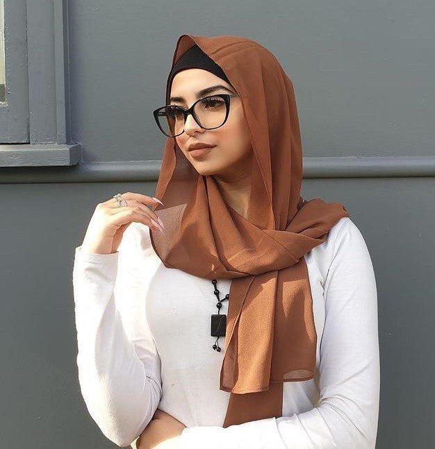 FeelModest Chiffon Hijab - Heavenly Brown-Hijab-Feelmodest