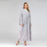 FeelModest Grey Kimono Open Abaya-Abaya > Dubai Abaya > Modest > Abaya Online > Open Abaya > Closed Abaya > Modanisa > Abayabuth > Abaya UK > Hijab > Muslim Dress > Modest Dress > Grey Abaya > Plain Abaya > FeelModest > Layered Abaya-Feelmodest