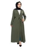 MissKarima Khaki Open Abaya