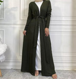FeelModest Classic Khaki Long Open Cardigan