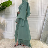 MissModesty Mint Open Abaya-Abaya > Dubai Abaya > Modest > Abaya Online > Open Abaya > Closed Abaya > Modanisa > Abayabuth > Abaya UK > Hijab > Muslim Dress > Modest Dress > Grey Abaya > Plain Abaya > FeelModest-Feelmodest