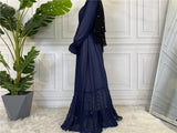 FeelModest Chiffon Open Abaya-Abaya > Dubai Abaya > Modest > Abaya Online > Open Abaya > Closed Abaya > Modanisa > Abayabuth > Abaya UK > Hijab > Muslim Dress > Modest Dress > Grey Abaya > Plain Abaya > FeelModest > Layered Abaya-Feelmodest