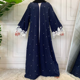 MissAmina Navy Blue Pearl Open Abaya-Abaya > Dubai Abaya > Modest > Abaya Online > Open Abaya > Closed Abaya > Modanisa > Abayabuth > Abaya UK > Hijab > Muslim Dress > Modest Dress > Grey Abaya > Plain Abaya > FeelModest > Kimono Abaya-Feelmodest
