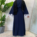 MissAmina Navy Blue Pearl Open Abaya-Abaya > Dubai Abaya > Modest > Abaya Online > Open Abaya > Closed Abaya > Modanisa > Abayabuth > Abaya UK > Hijab > Muslim Dress > Modest Dress > Grey Abaya > Plain Abaya > FeelModest > Kimono Abaya-Feelmodest