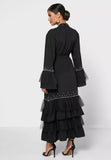 MissModesty Black Pearl Open Abaya-Abaya > Dubai Abaya > Abayatopia > Abaya Online > Open Abaya > Closed Abaya > Modanisa > Abayabuth > Abaya UK > Hijab > Muslim Dress > Modest Dress > Grey Abaya > Plain Abaya > FeelModest > Abaya Buth > White Abaya > pearl abaya-Feelmodest