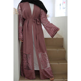 FeelModest Pink Kimono Open Abaya-Abaya > Dubai Abaya > Modest > Abaya Online > Open Abaya > Closed Abaya > Modanisa > Abayabuth > Abaya UK > Hijab > Muslim Dress > Modest Dress > Grey Abaya > Plain Abaya > FeelModest > Layered Abaya-Feelmodest