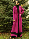 Merve Black Viscose Open Abaya-Abaya > Dubai Abaya > Modest > Abaya Online > Open Abaya > Closed Abaya > Modanisa > Abayabuth > Abaya UK > Hijab > Muslim Dress > Modest Dress > Grey Abaya > Plain Abaya > FeelModest > Layered Open Abaya-Feelmodest