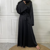 Satin Black Closed Abaya-Abaya > Dubai Abaya > Modest > Abaya Online > Open Abaya > Closed Abaya > Modanisa > Abayabuth > Abaya UK > Hijab > Muslim Dress > Modest Dress > Grey Abaya > Plain Abaya > FeelModest > Abaya Buth > White Abaya > Silk Abaya > Satin Abaya-Feelmodest