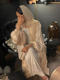 Classic Silk Beige Open Abaya-Abaya > Dubai Abaya > Modest > Abaya Online > Open Abaya > Closed Abaya > Modanisa > Abayabuth > Abaya UK > Hijab > Muslim Dress > Modest Dress > Grey Abaya > Plain Abaya > FeelModest > Abaya Buth > White Abaya > Silk Abaya-Feelmodest