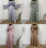 Silky Satin Closed Abaya-Abaya > Dubai Abaya > Modest > Abaya Online > Open Abaya > Closed Abaya > Modanisa > Abayabuth > Abaya UK > Hijab > Muslim Dress > Modest Dress > Grey Abaya > Plain Abaya > FeelModest > Abaya Buth > White Abaya > Silk Abaya > Satin Abaya-Feelmodest