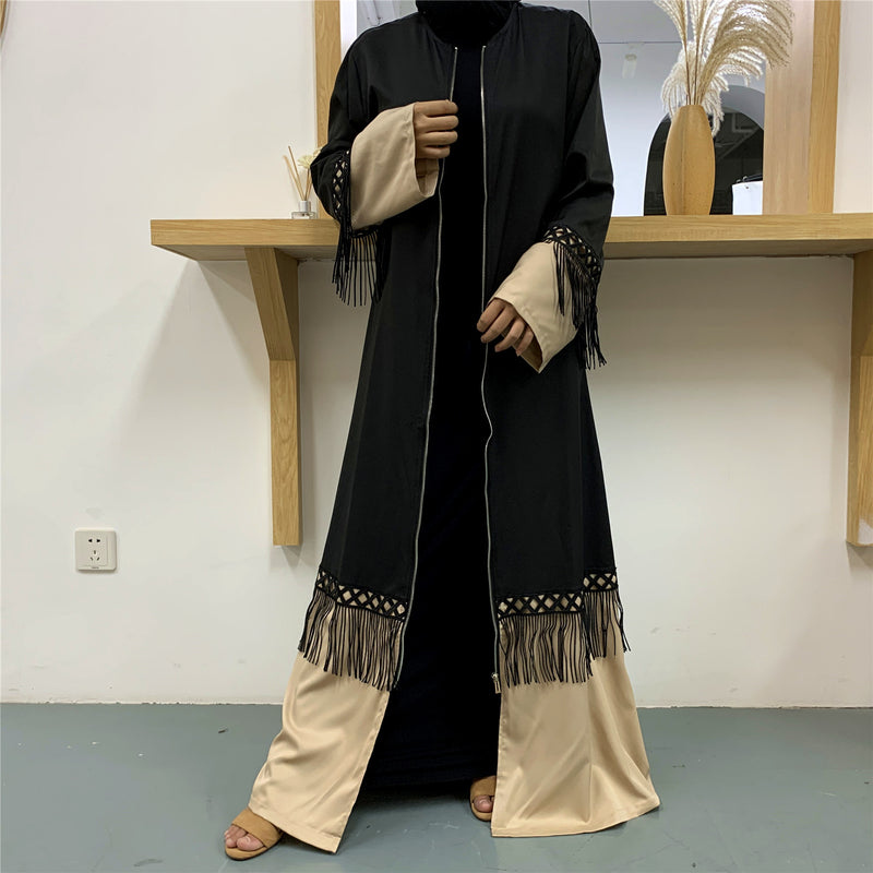 MissModesty Zipper Close Abaya-Abaya > Dubai Abaya > Modest > Abaya Online > Open Abaya > Closed Abaya > Modanisa > Abayabuth > Abaya UK > Hijab > Muslim Dress > Modest Dress > Grey Abaya > Plain Abaya > FeelModest-Feelmodest