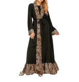 FeelModest Vintage Leopard Print Abaya-Abaya > Open Abaya > Black Abaya > Modest Dress > Black Abaya > Eid Outfit > Islamic Dress > Elegant Abaya > Hijab > Chiffon Hijab > Abayabuth > Modanisa-Feelmodest