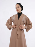 MissKarima Mink Open Abaya-Abaya > Dubai Abaya > Modest > Abaya Online > Open Abaya > Closed Abaya > Modanisa > Abayabuth > Abaya UK > Hijab > Muslim Dress > Modest Dress > Grey Abaya > Plain Abaya > FeelModest > Pink Abaya >Eid Outfit > Beige Abaya-Feelmodest