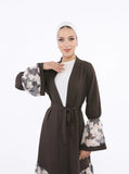 MissKarima Damask Print Open Abaya-Abaya > Dubai Abaya > Modest > Abaya Online > Open Abaya > Closed Abaya > Modanisa > Abayabuth > Abaya UK > Hijab > Muslim Dress > Modest Dress > Grey Abaya > Plain Abaya > FeelModest > Pink Abaya >Eid Outfit > Beige Abaya-Feelmodest
